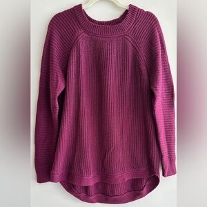 RDI Berry/Purple/Maroon Oversized Knit Cozy Sweater, Leggings Sweater, Size XL